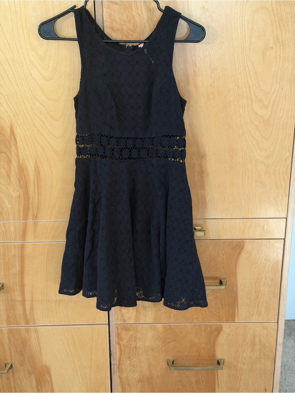 Free People Black Lace Fit & Flare Dress size 4